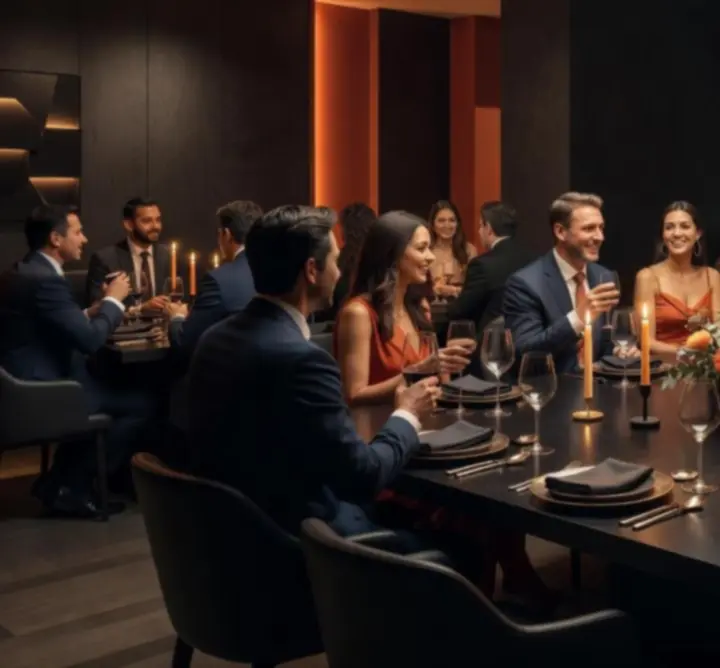 Elegánsan megterített asztal privát rendezvényhez a Restavio Hubban